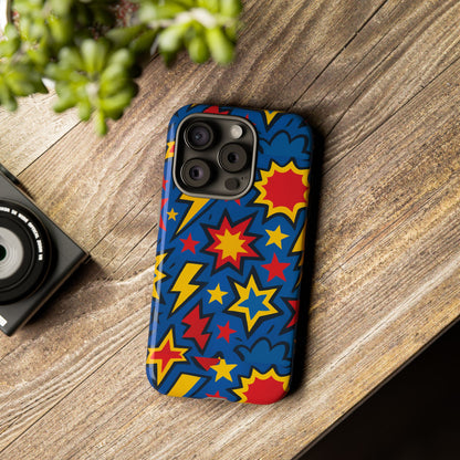 Vibrant 3D Superhero Design Protective Phone Case for Fun Retro Style and Unique Expression Compatible with iPhone 13, 14, 15 & 16 – All Models Including Pro, Pro Max & Plus
