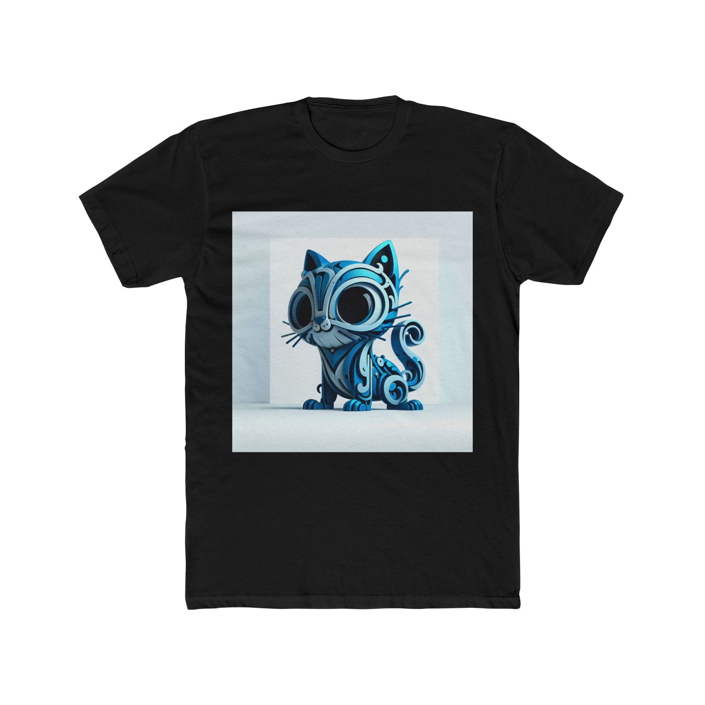 unisex t-shirt with animal graphic - soft blue cotton casual tee for men & women, stylish gift for animal lovers