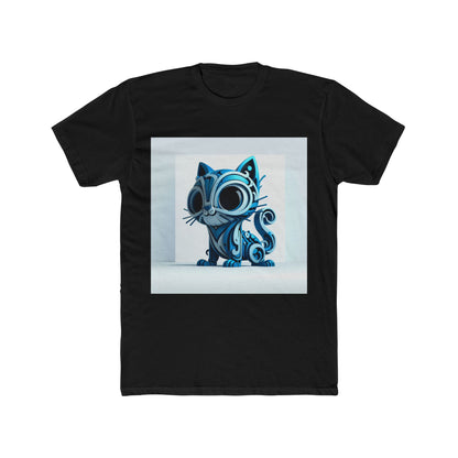 Unisex T-Shirt with Animal Graphic - Soft Blue Cotton Casual Tee for Men & Women, Stylish Gift for Animal Lovers