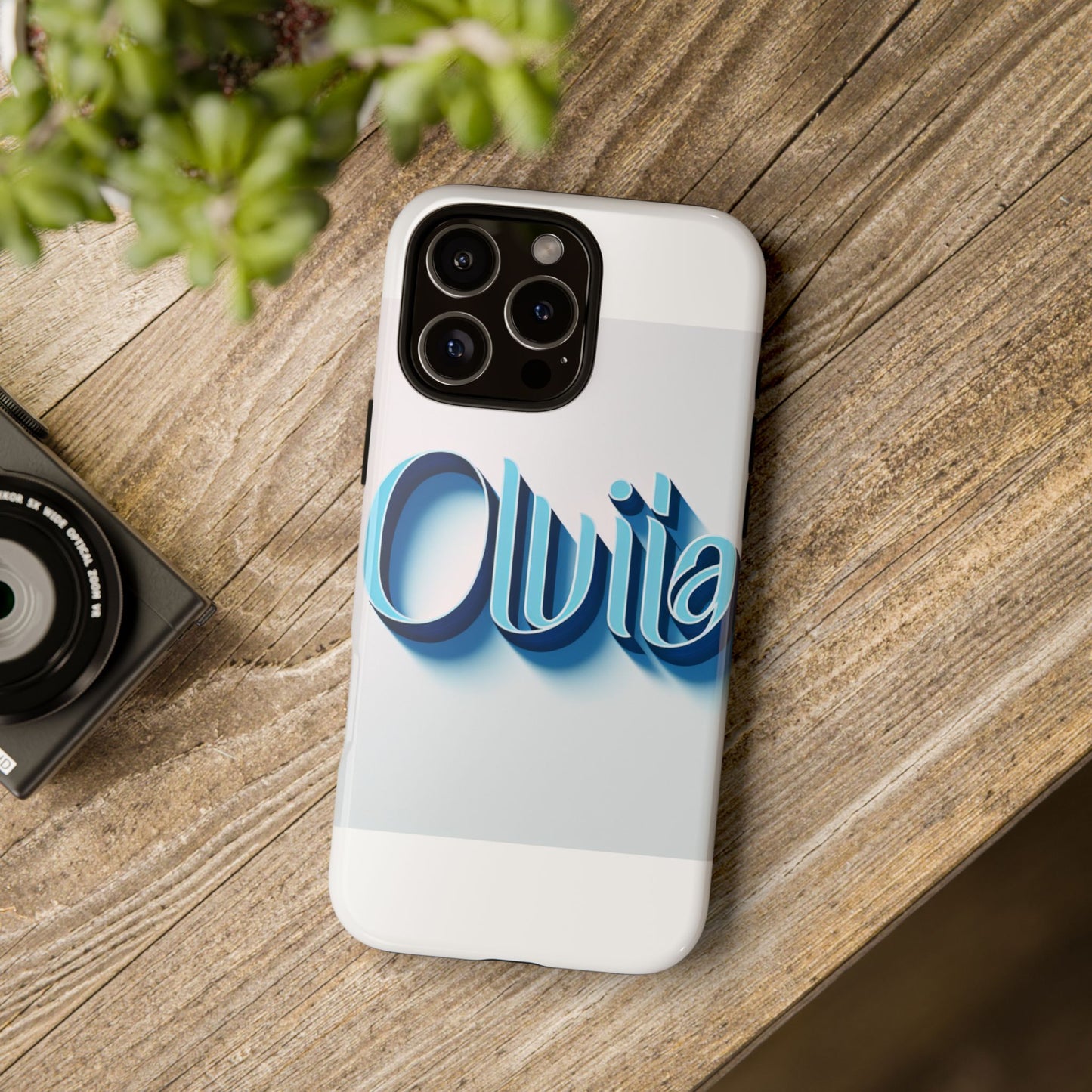vibrant 3d typography phone case in blue for stylish protection – unique accessory for self-expression compatible with iphone 13, 14, 15 & 16 – all models including pro, pro max & plus