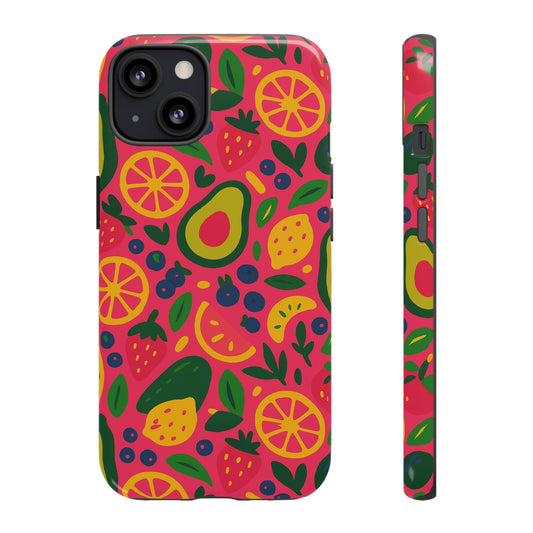 Vibrant 3D Fruit Pattern Protective Phone Case - Playful Accessory for Individuality and Stylish Protection Compatible with iPhone 13, 14, 15 & 16 – all models including Pro, Pro Max & Plus