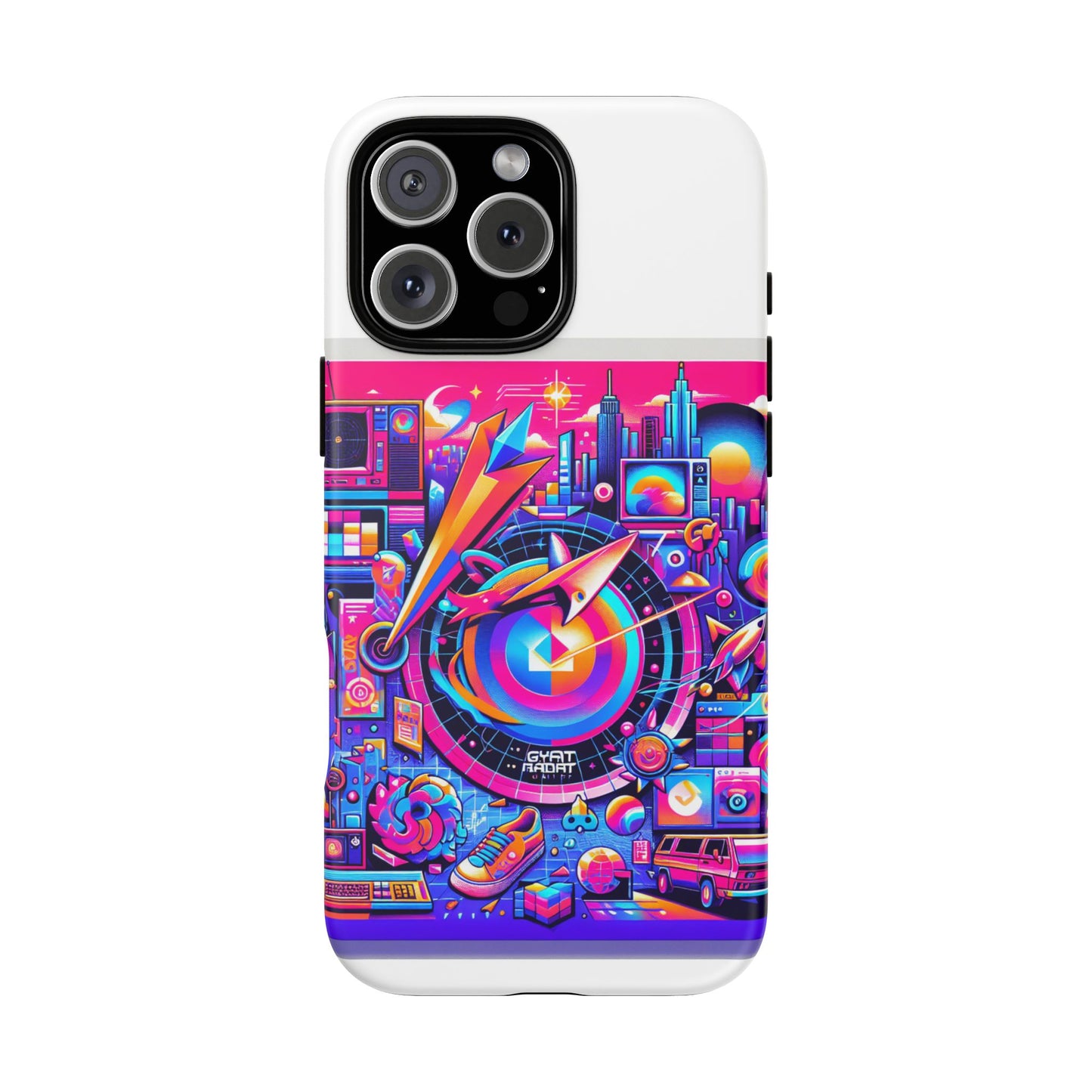 gyatt radar online 3d wrap protective phone case for smartphones, retro anime design, durable shock absorption, uv protected, glossy or matte finish