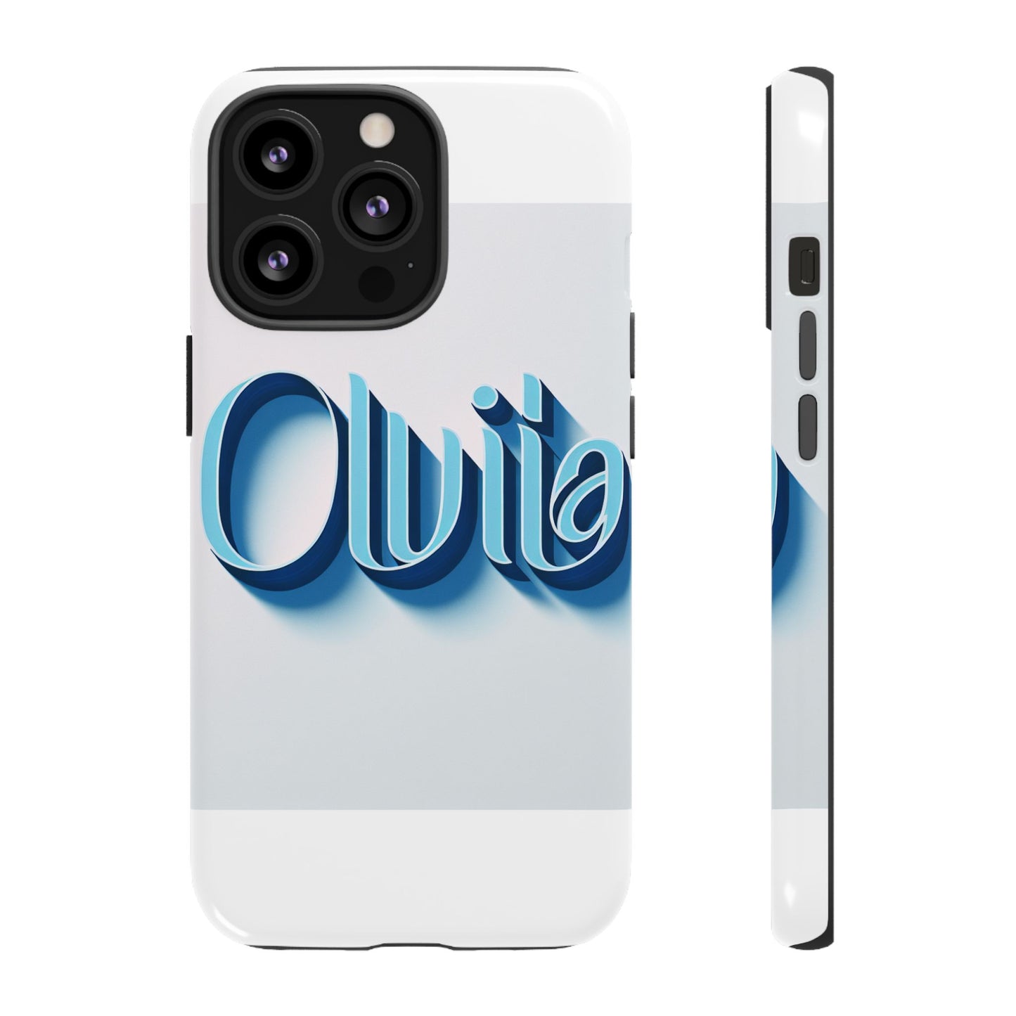 vibrant 3d typography phone case in blue for stylish protection – unique accessory for self-expression compatible with iphone 13, 14, 15 & 16 – all models including pro, pro max & plus