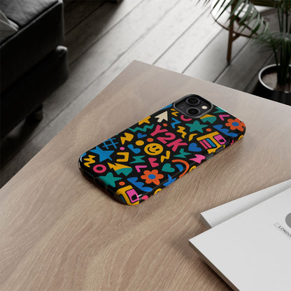 Vibrant Y2K Design 3D Wrap Protective Phone Case for Unique Style and Fashion Accessory Compatible with iPhone 13, 14, 15 & 16 – all models including Pro, Pro Max & Plus