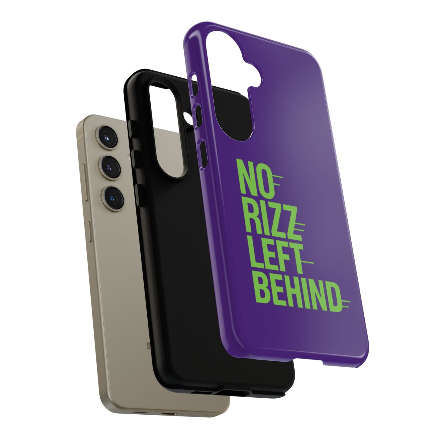 tough phone case - no rizz left behind - durable, stylish protection for active lifestyles - impact-resistant, dual layer, shock-absorbing tpu - perfect gift for tech lovers