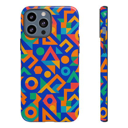 Multicolour Geometric 3D Wrap Protective Phone Case – Vibrant Accessory for Creative Individuals Compatible with iPhone 13, 14, 15 & 16 – all models including Pro, Pro Max & Plus
