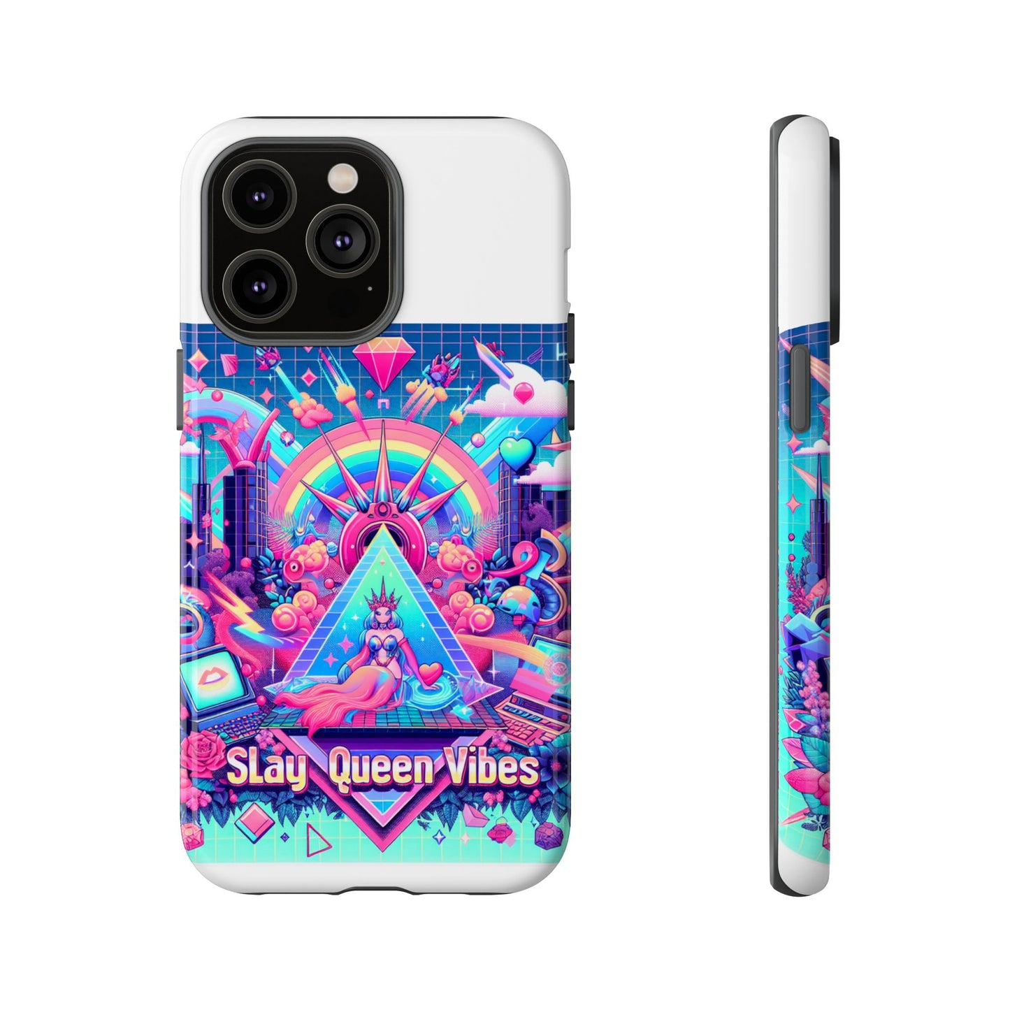 slay queen vibes 3d wrap protective phone case for women