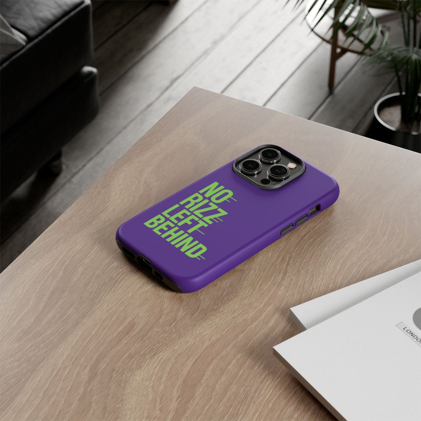 tough phone case - no rizz left behind - durable, stylish protection for active lifestyles - impact-resistant, dual layer, shock-absorbing tpu - perfect gift for tech lovers