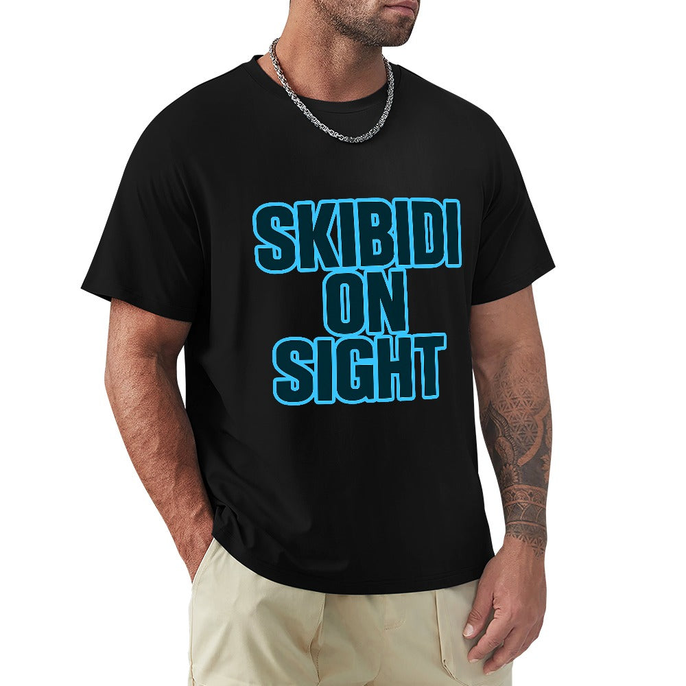 men's t-shirt 100% cotton skibidi on sight graphic t-shirt for casual wear, comfortable fit, vibrant print, ideal for gym, leisure, or outings, stylish and versatile fashion statement