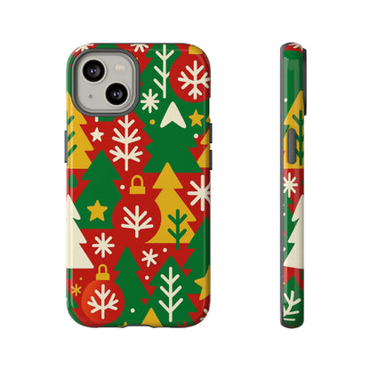 Multicolour Christmas Tree 3D Wrap Phone Case - Fun Festive Holiday Design for Unique Accessories Compatible with iPhone 13, 14, 15 & 16 - all models including Pro, Pro Max & Plus