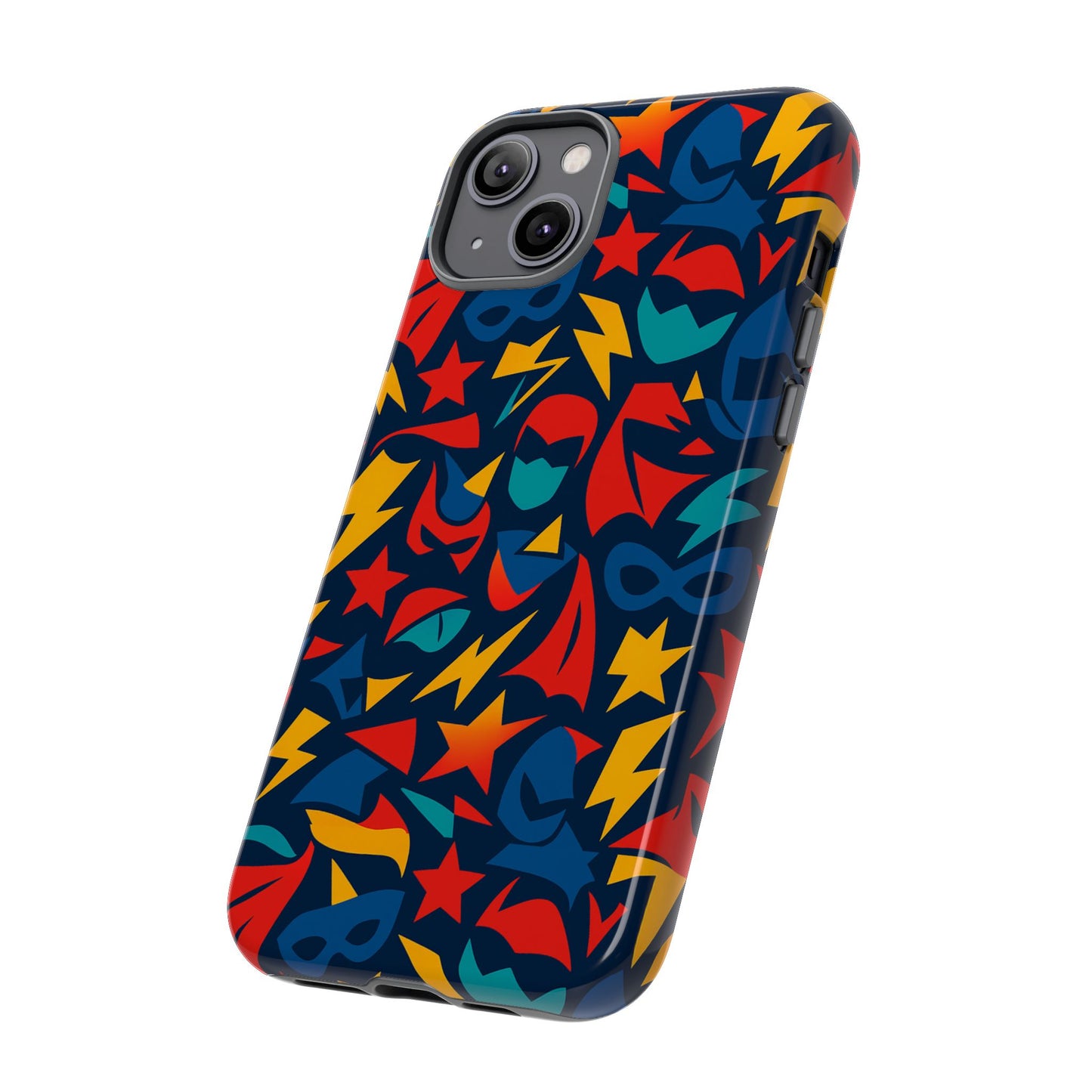 vibrant superhero protective phone case with 3d wrap design – stylish unisex protection for smartphones compatible with iphone 13, 14, 15 & 16 – all models including pro, pro max & plus
