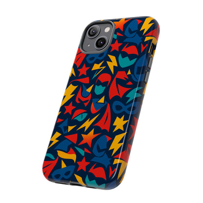 Vibrant Superhero Protective Phone Case with 3D Wrap Design – Stylish Unisex Protection for Smartphones Compatible with iPhone 13, 14, 15 & 16 – All Models Including Pro, Pro Max & Plus