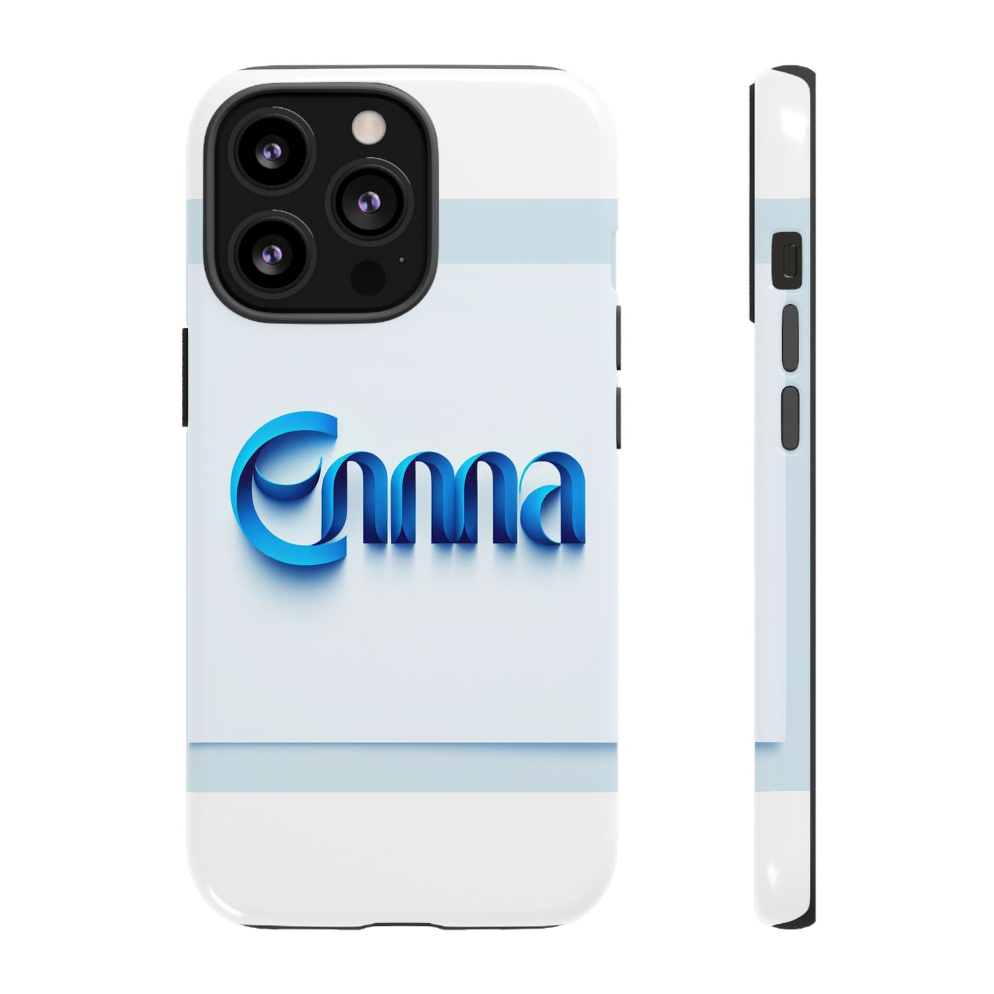 sleek 3d wrap protective phone case in blue glossy design for stylish protection compatible with iphone 13, 14, 15 & 16 – all models including pro, pro max & plus