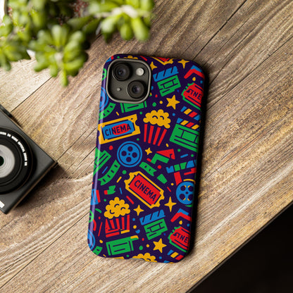 Vibrant Multicolour Cinema-Themed 3D Wrap Protective Phone Case for Self-Expression Stylish Protection Compatible with iPhone 13, 14, 15 & 16 – all models including Pro, Pro Max & Plus