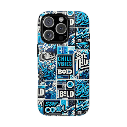 Blue Pattern Image 9 Phone Case for Smartphone Protection with 3D Wrap Design and Shock Absorption in Glossy or Matte Finish