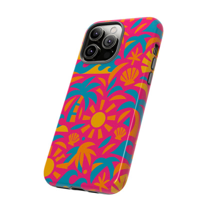 Vibrant Tropical 3D Wrap Design Protective Phone Case with Retro Style – Bold Accessory for Self-Expression Compatible with iPhone 13, 14, 15 & 16 – all models including Pro, Pro Max & Plus