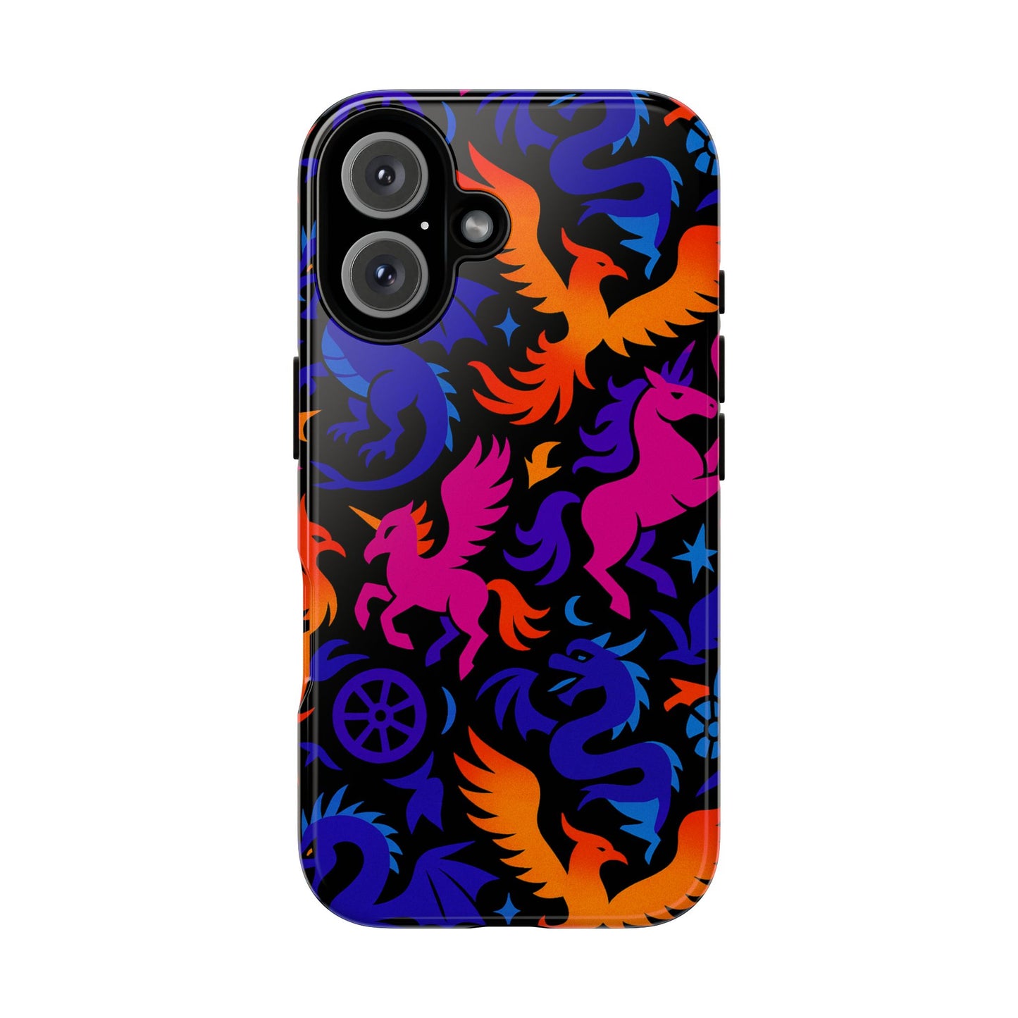 vibrant 3d fantasy design protective phone case for stylish protection compatible with iphone 13, 14, 15 & 16 – all models including pro, pro max & plus
