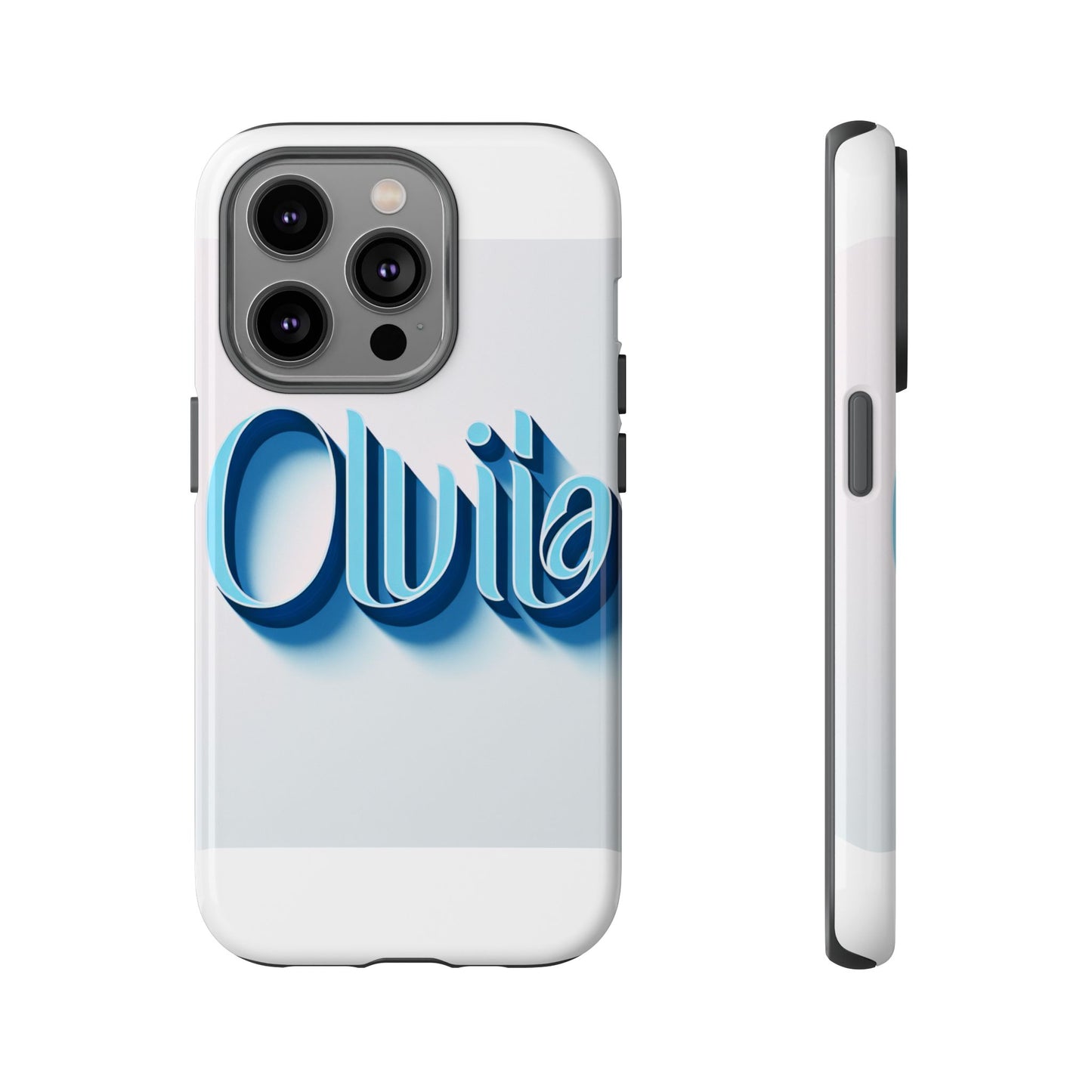 vibrant 3d typography phone case in blue for stylish protection – unique accessory for self-expression compatible with iphone 13, 14, 15 & 16 – all models including pro, pro max & plus