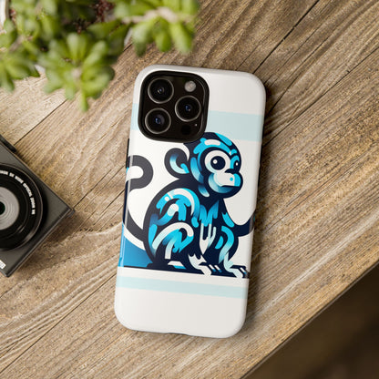 Vibrant 3D Monkey-Inspired Phone Case for Stylish Protection in Blue – Unisex Design Compatible with iPhone 13, 14, 15 & 16 – All Models Including Pro, Pro Max & Plus