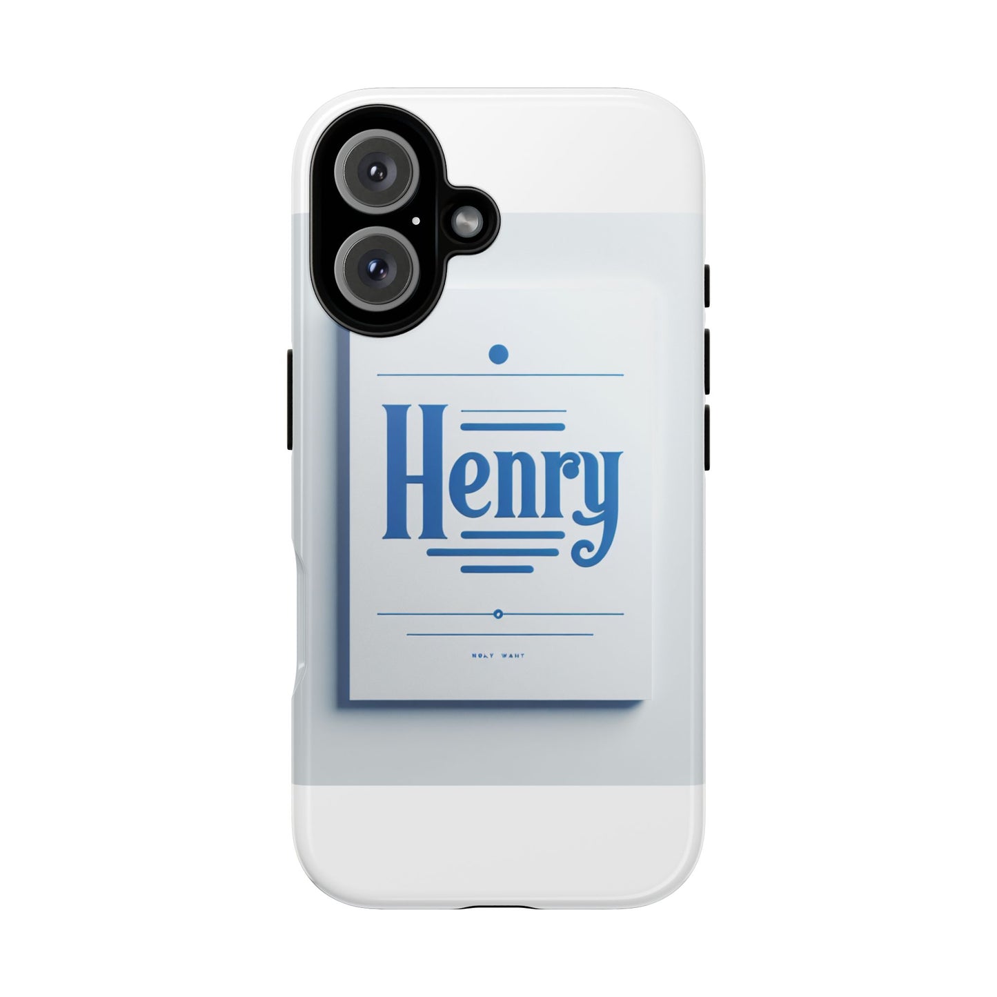 stylish blue typographic phone case for men and women, durable protection, unique design, compatible with iphone 13, 14, 15 & 16 – all models including pro, pro max & plus