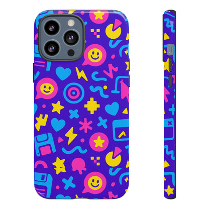 Multicolor Y2K Protective Phone Case with 3D Wrap Design – Fun and Playful Accessory Compatible with iPhone 13, 14, 15 & 16 – All Models Including Pro, Pro Max & Plus