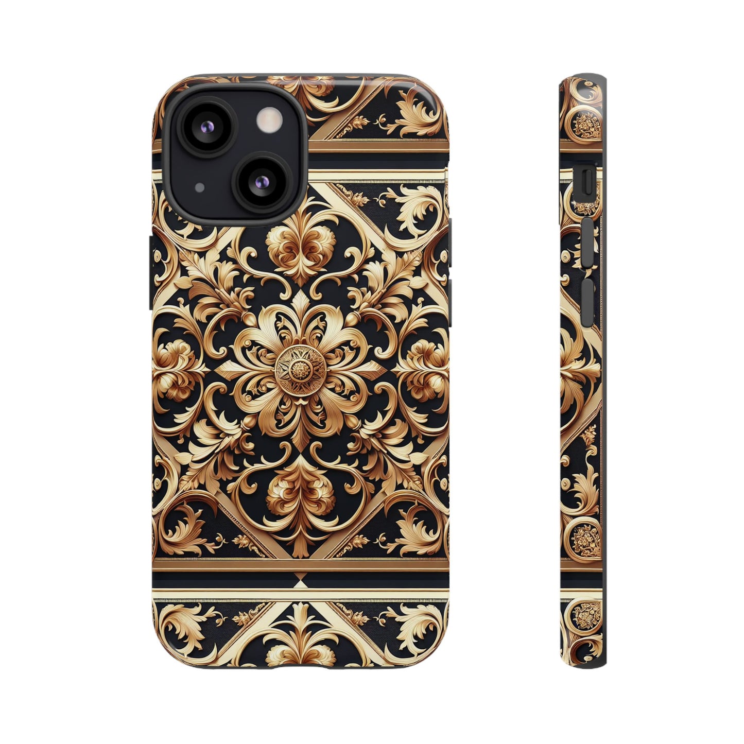 pattern image 5 vibrant anime comic style shockproof phone case with ornate baroque design compatible with iphone 13, 14, 15 & 16 – all models including pro, pro max & plus