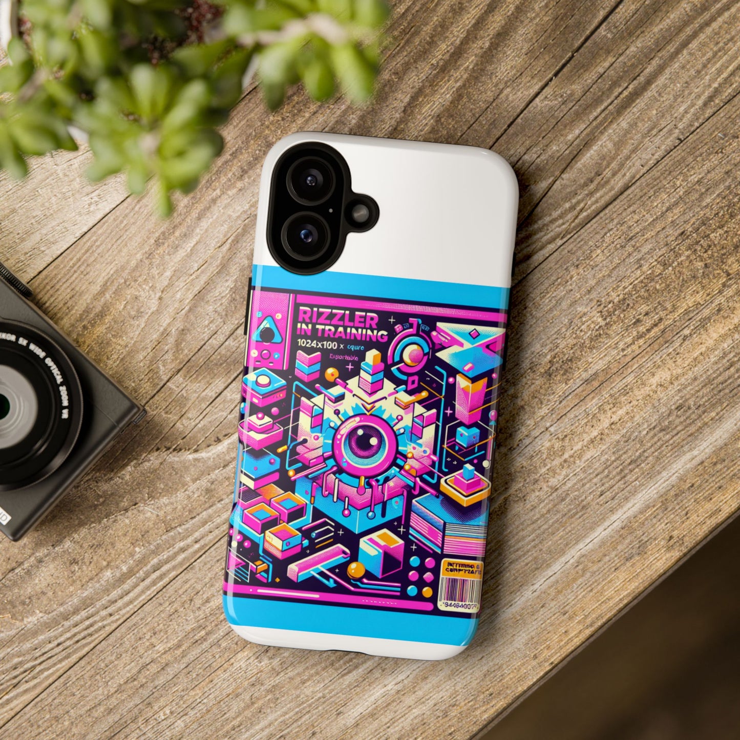 rizzler in training 3d wrap protective phone case for anime lovers