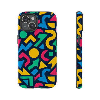 Vibrant 3D Geometric Print Phone Case for Men and Women – Stylish Protection with Multicolour Design, Compatible with iPhone 13, 14, 15 & 16 – All Models Including Pro, Pro Max & Plus