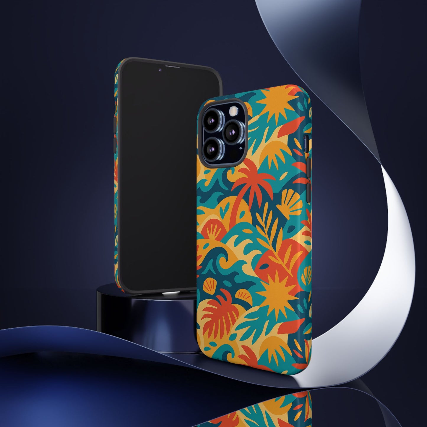 vibrant tropical phone case for stylish protection with 3d wrap design – unisex fashion accessory compatible with iphone 13, 14, 15 & 16 – all models including pro, pro max & plus