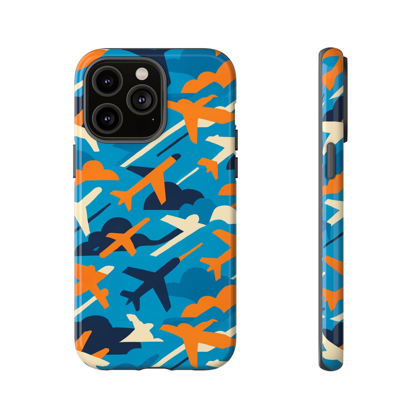 vibrant aviation-themed protective phone case with 3d wrap design – stylish accessory for self-expression – compatible with iphone 13, 14, 15 & 16 – all models including pro, pro max & plus