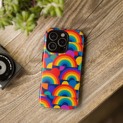 Multicolour Rainbow Design Protective Phone Case – Stylish 3D Wrap Finish for Unique Expression – Compatible with iPhone 13, 14, 15 & 16 – All Models Including Pro, Pro Max & Plus
