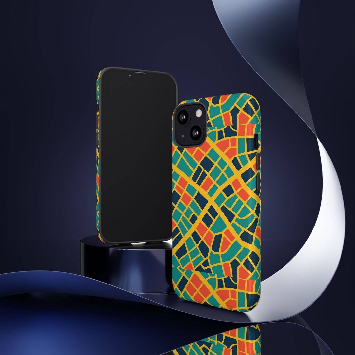 multicolour geometric 3d wrap protective phone case stylish accessory for men and women vibrant design ideal for unique expression compatible with iphone 13, 14, 15 & 16 – all models including pro, pro max & plus
