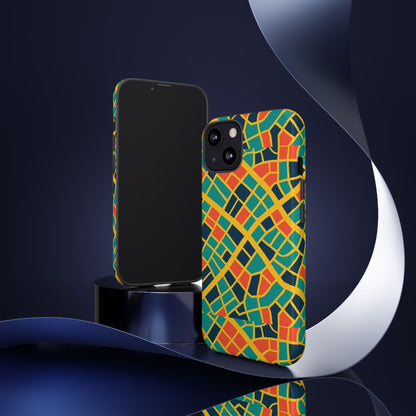 Multicolour Geometric 3D Wrap Protective Phone Case Stylish Accessory for Men and Women Vibrant Design Ideal for Unique Expression Compatible with iPhone 13, 14, 15 & 16 – all models including Pro, Pro Max & Plus