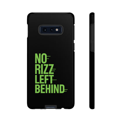 Tough Phone Case - No Rizz Left Behind, Durable Protection, Shock Absorbent, Stylish Design, Perfect Gift for Adults, Supports Wireless Charging, UV Protected, Lightweight Accessory