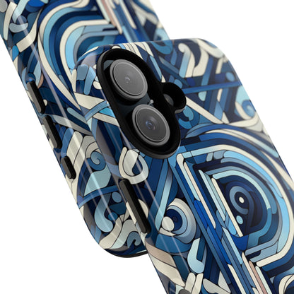 Blue Alphabet P Phone Case with 3D Wrap Design for Kids and Teens Durable Shockproof Protective Cover for Smartphones