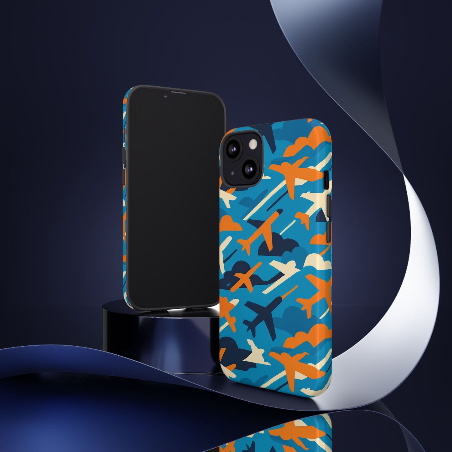 vibrant aviation-themed protective phone case with 3d wrap design – stylish accessory for self-expression – compatible with iphone 13, 14, 15 & 16 – all models including pro, pro max & plus