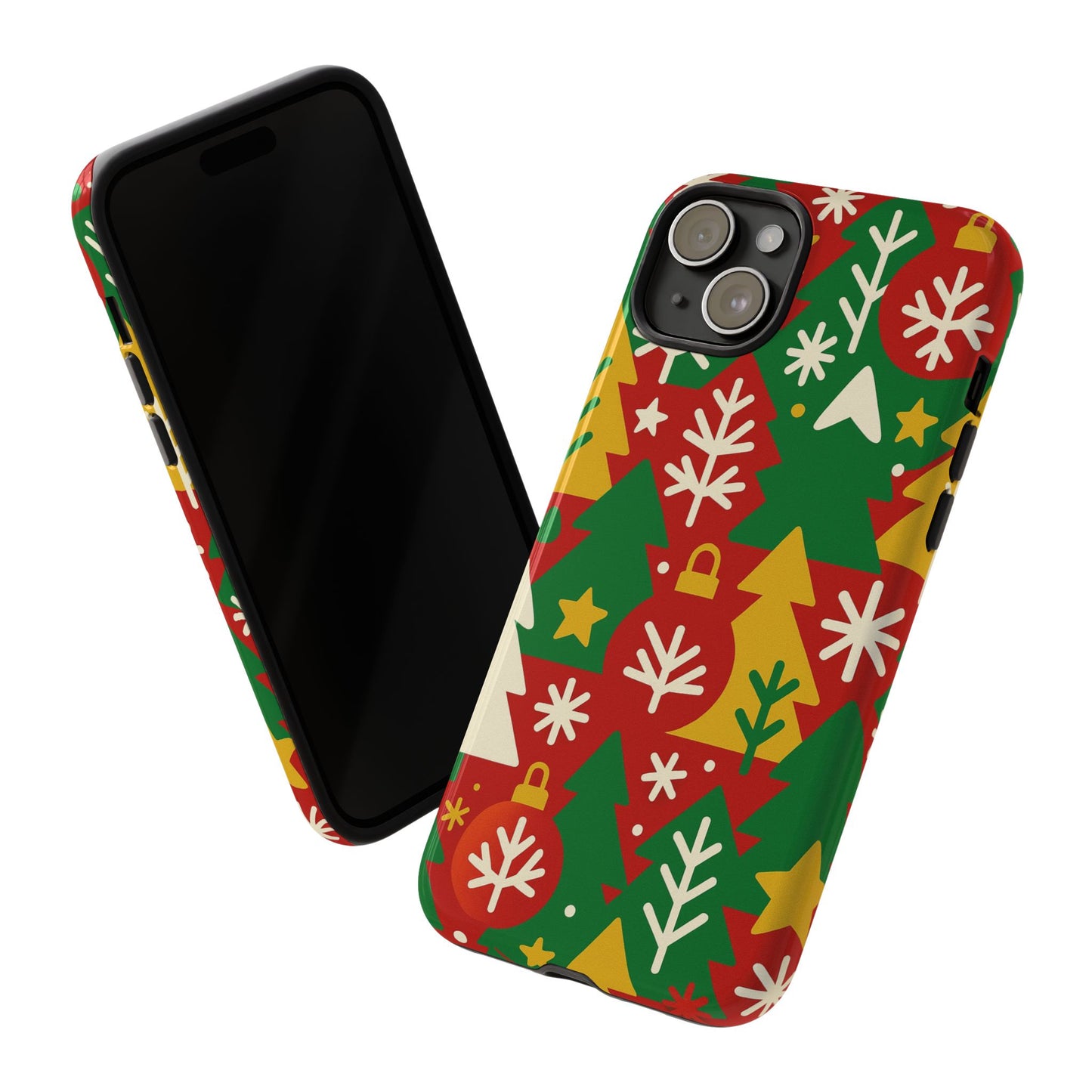 multicolour christmas tree 3d wrap phone case - fun festive holiday design for unique accessories compatible with iphone 13, 14, 15 & 16 - all models including pro, pro max & plus