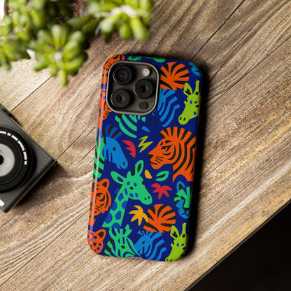 Vibrant Animal Print 3D Wrap Protective Phone Case Stylish Accessory for Men and Women Compatible with iPhone 13, 14, 15 & 16 – All Models Including Pro, Pro Max & Plus