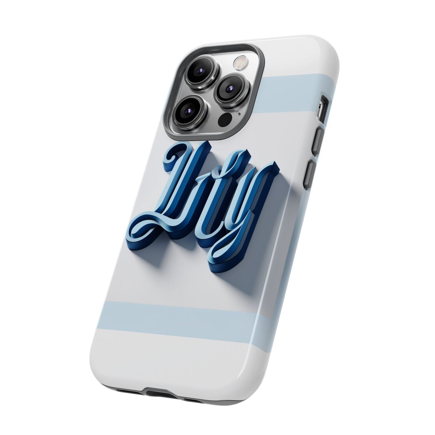 vibrant 3d blue alphabet protective phone case stylish accessory for creative individuals compatible with iphone 13, 14, 15 & 16 – all models including pro, pro max & plus