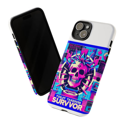 Toilet Takeover Survivor 3D Wrap Protective Phone Case for Anime and Comic Fans, Shock Absorbing TPU Silicone, UV Protected, Stylish Design, Gift for Birthdays and Holidays