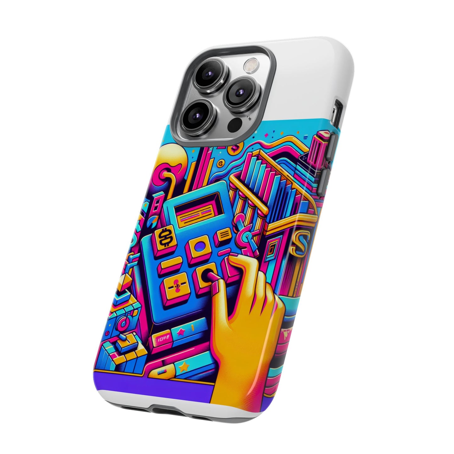 fantum finance dept protective phone case, 3d wrap design, durable silicone liner, uv protected, ideal gift for tech enthusiasts and anime lovers