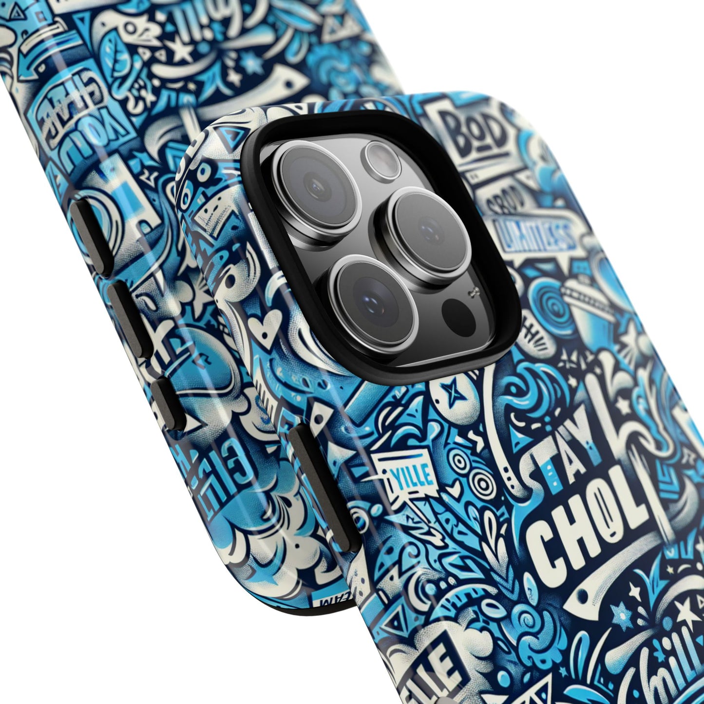 blue pattern image 19 mobile phone case for kids and teens shockproof protective cover with 3d wrap design and uv protection