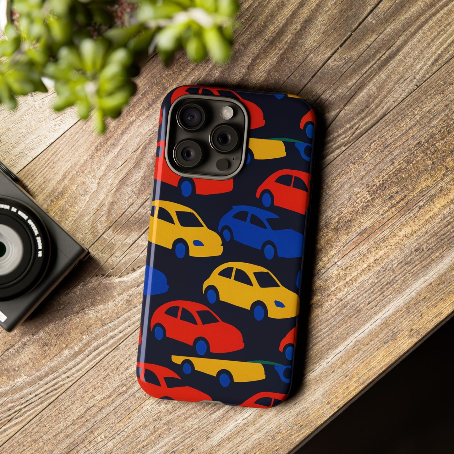 multicolour 3d car design protective phone case stylish accessory for unique expression compatible with iphone 13, 14, 15 & 16 – all models including pro, pro max & plus