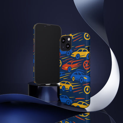 Vibrant 3D Car Design Protective Phone Case for Smartphones Stylish Accessory for Expressive Individuals Compatible with iPhone 13, 14, 15 & 16 – all models including Pro, Pro Max & Plus