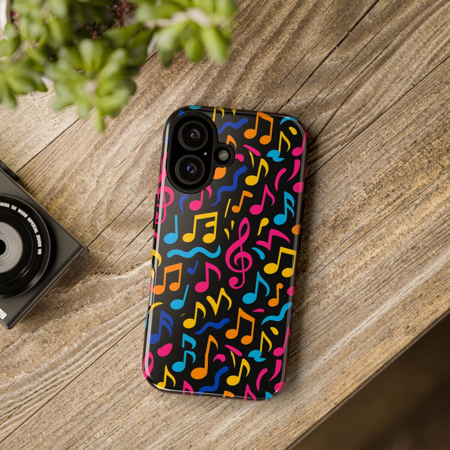 vibrant music themed phone case with colourful 3d design – stylish protection for music lovers – compatible with iphone 13, 14, 15 & 16 – all models including pro, pro max & plus
