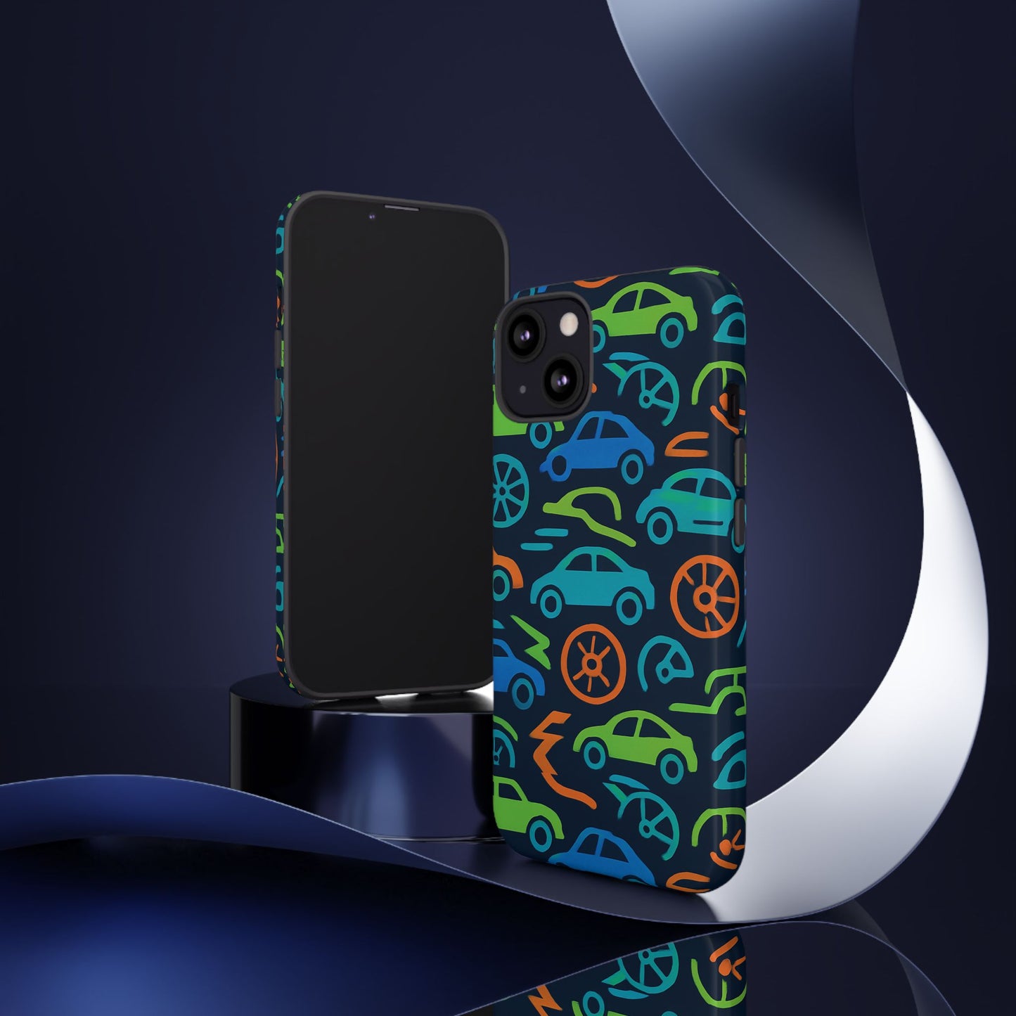 vibrant 3d car design protective phone case for kids and teens - playful multicolour style - stylish protection for everyday use - compatible with iphone 13, 14, 15 & 16 – all models including pro, pro max & plus