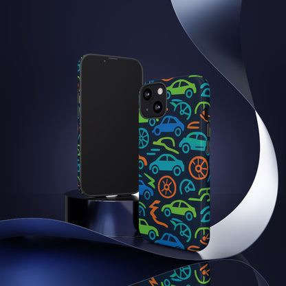 Vibrant 3D Car Design Protective Phone Case for Kids and Teens - Playful Multicolour Style - Stylish Protection for Everyday Use - Compatible with iPhone 13, 14, 15 & 16 – all models including Pro, Pro Max & Plus