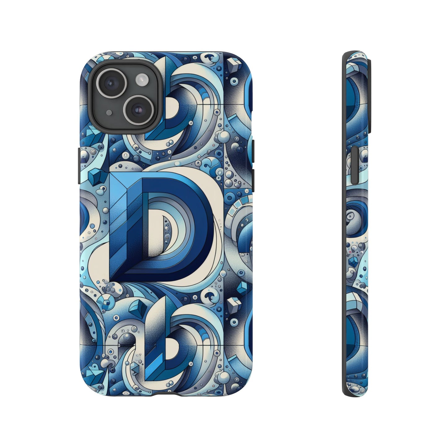 blue alphabet d phone case with 3d wrap and shock absorption for kids and teens durable tpu cover with vivid print and uv protection