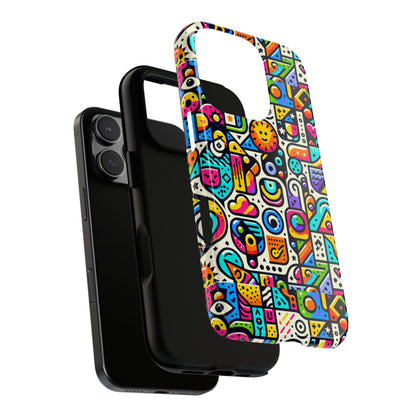 Pattern Image 9 Vibrant Shockproof Phone Case for Anime and Comic Fans with Bold Geometric Design, Durable Finish, and Impact Protection Compatibility with iPhone 13, 14, 15 & 16 – all models including Pro, Pro Max & Plus