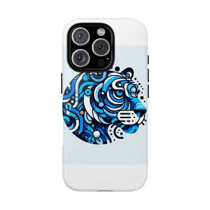 Vibrant 3D Wrap Protective Phone Case with Unique Blue Lion Design for Stylish Expression and Fun Accessories Compatible with iPhone 13, 14, 15 & 16 – all models including Pro, Pro Max & Plus